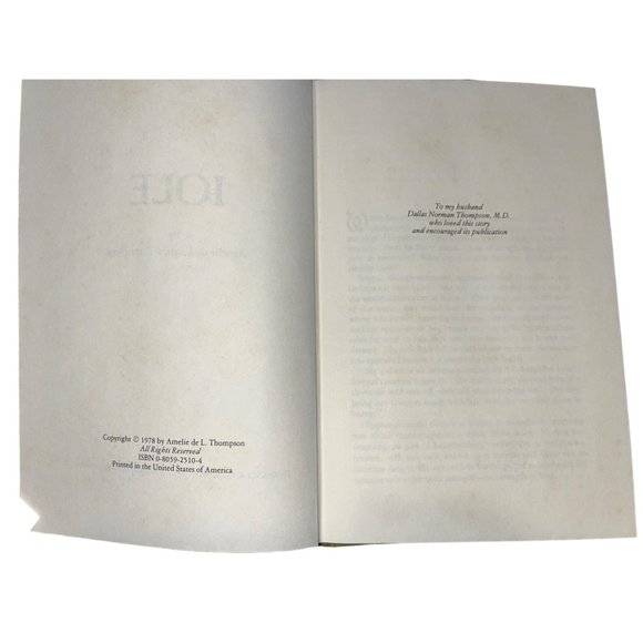 Iole by Amelie deLaunay Thompson - Signed by author! - Picture 4 of 7